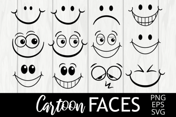Download Basic Cartoon Funny Face Vector Clipart - Car Collection