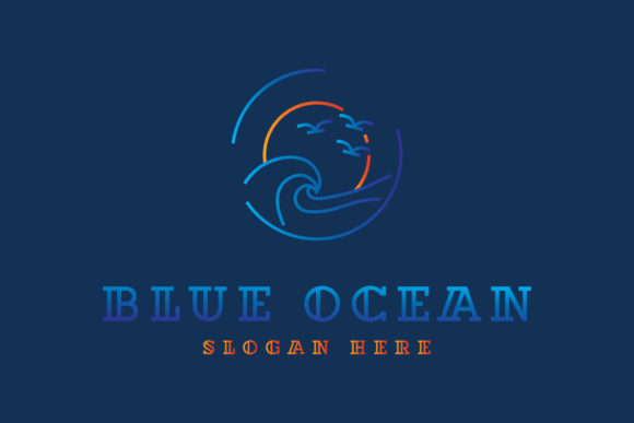 Download Blue Ocean Minimalist Logo Design Concep - Minimalist Collection