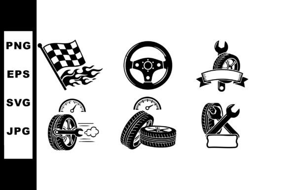 Download Racing Car Service Icons Set - Car Collection
