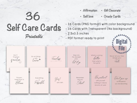Download Self Care Affirmation Printable Cards - Car Collection
