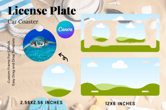 Download License Plate Car Coaster Canva Frame - Car Collection