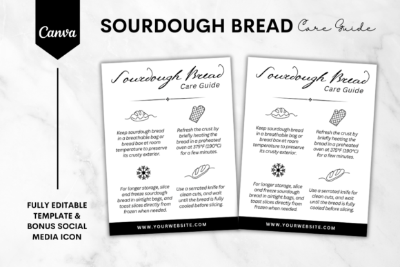 Download Sourdough Bread Care Card Template 4 - Car Collection