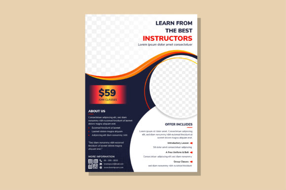Download Instructor Vertical Flyer Black Circle - Circle Collection