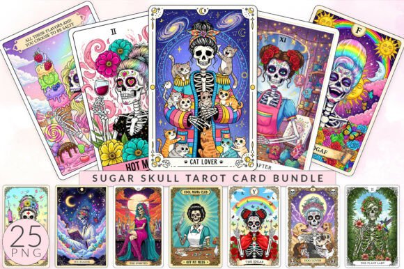Download Sugar Skull Tarot Card, Funny Mom Gift - Car Collection