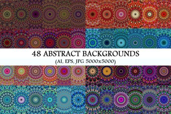 Download 48 Mosaic Mandala Backgrounds - Background Collection