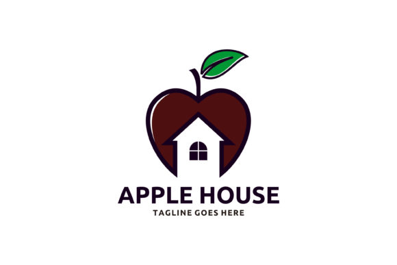Download Apple House Minimalist Logo Design - Minimalist Collection