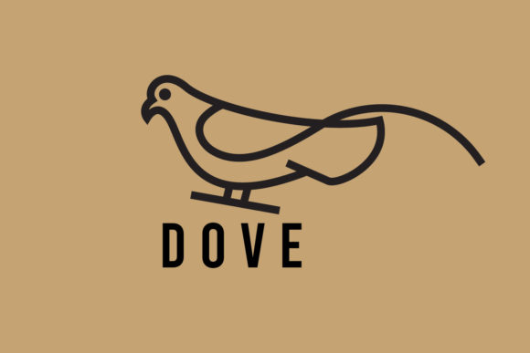 Download Dove Bird Minimalist Logo Design Templat - Minimalist Collection