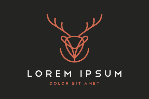 Download Flat Deer Minimalist Logo Design - Minimalist Collection