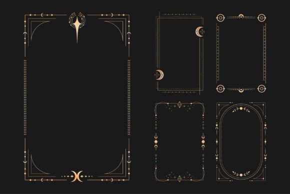Download Decorative Golden Tarot Card Frames - Car Collection