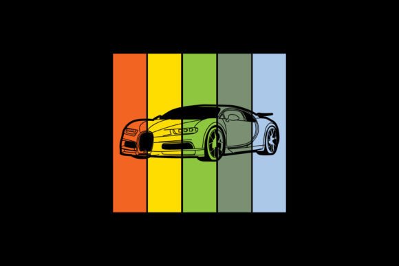Download Illustration of Car with Colorful Design - Car Collection