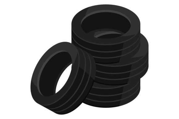 Download Tyre Stack Icon. Isometric Car Parts. Re - Car Collection