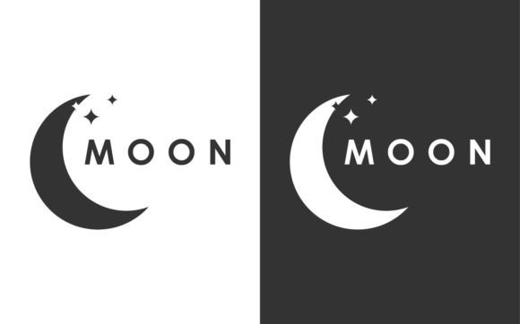 Download Moon Logo Template in Flat Style - Premium Bundle